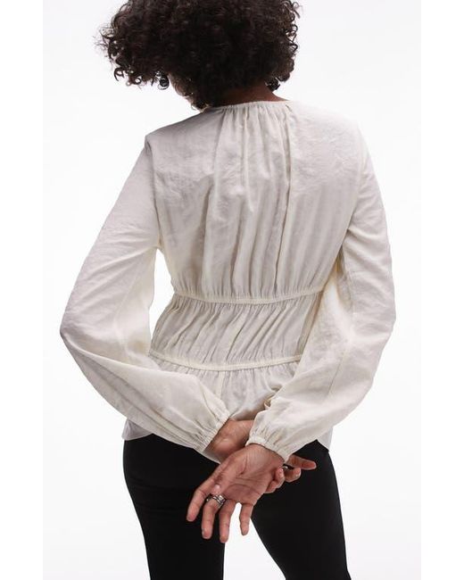 TOPSHOP White Tie Front Top