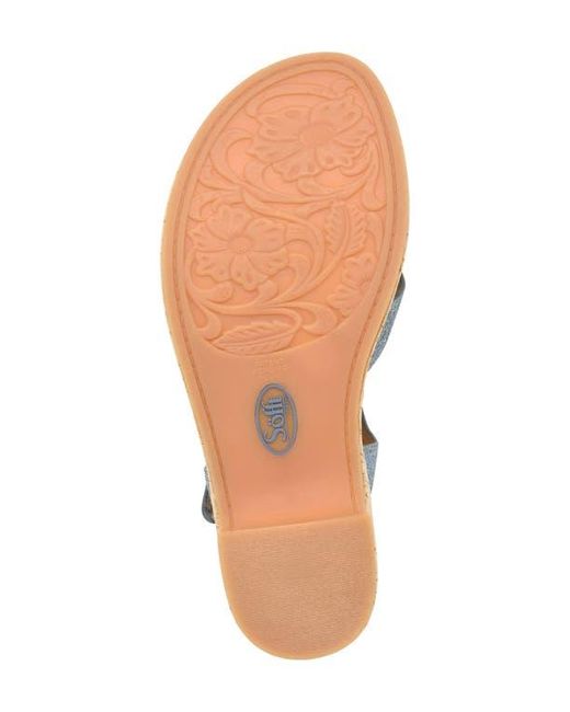 Söfft Blue Capri Ankle Strap Platform Sandal
