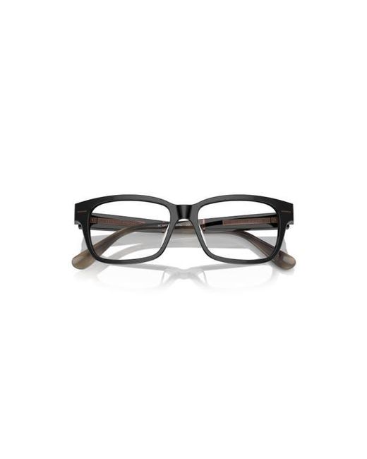 Brunello Cucinelli Black 53Mm Rectangle Optical Glasses