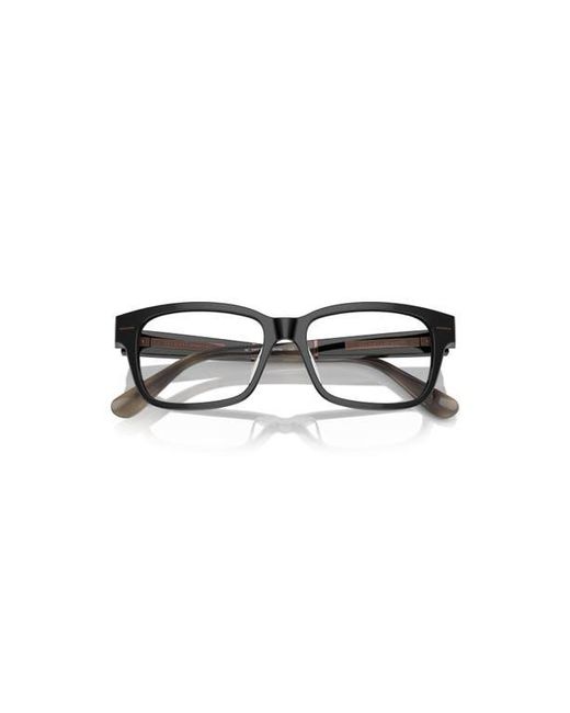 Brunello Cucinelli Black 53Mm Rectangle Optical Glasses