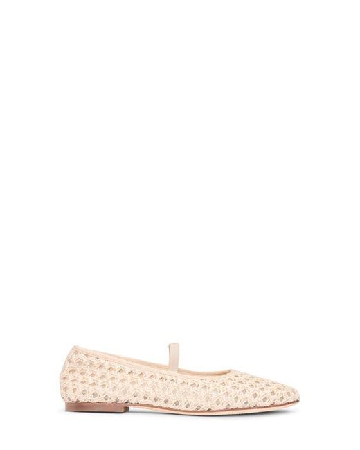 Patricia Green Pink Monaco Raffia Mary Jane Ballet Flat