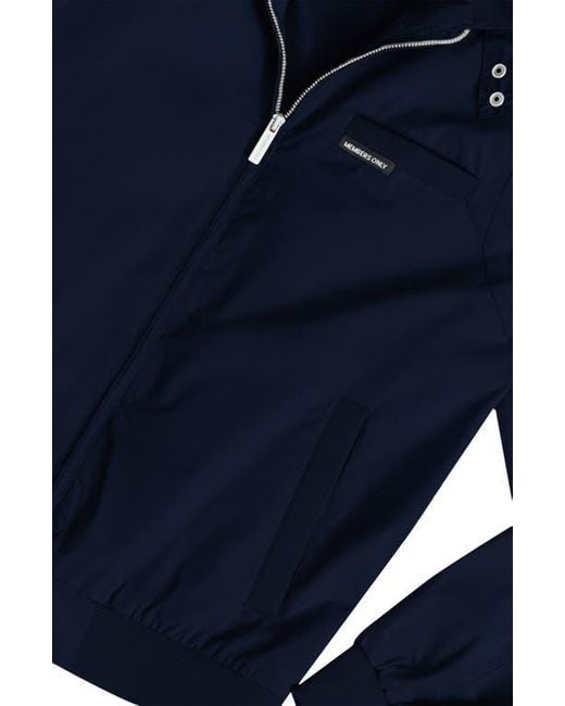 Members Only Blue Classic Iconic Racer Jacket for men