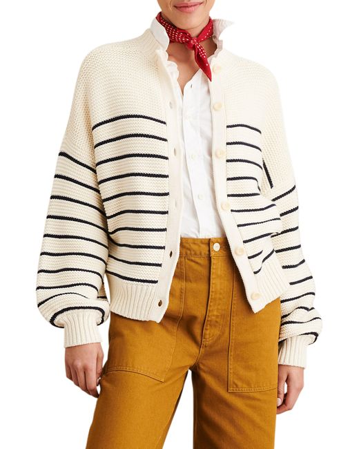 Alex Mill Stripe Button Back Sweater | Lyst