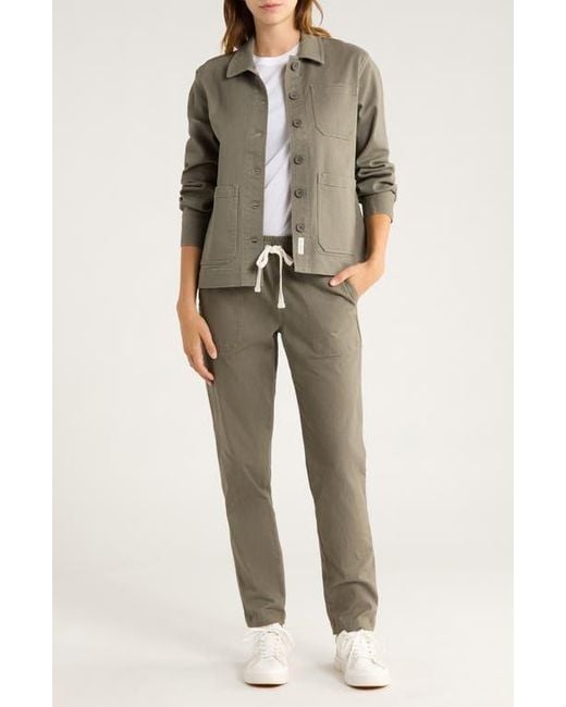 Free Fly Gray Pacifica Stretch Twill Drawstring Pants