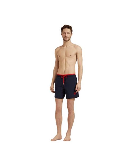Vilebrequin Blue Solid Bicolor Swim Shorts for men