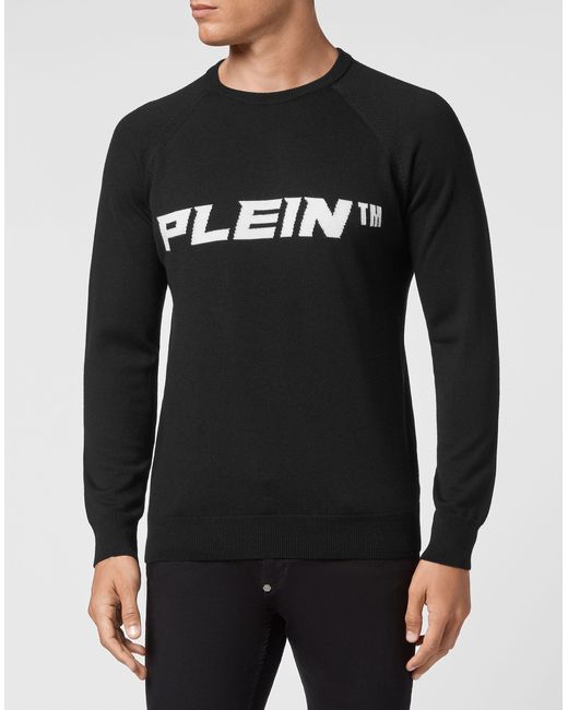 Philipp Plein Black Pullover Round Neck for men