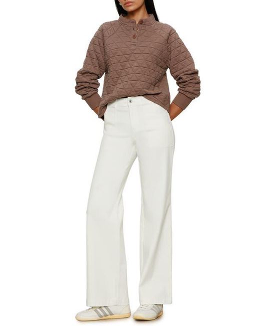 Sanctuary Brown Quilted Sweatshirt