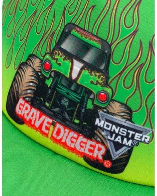 MONSTER JAM Green Grave Digger Strapback Baseball Cap for men