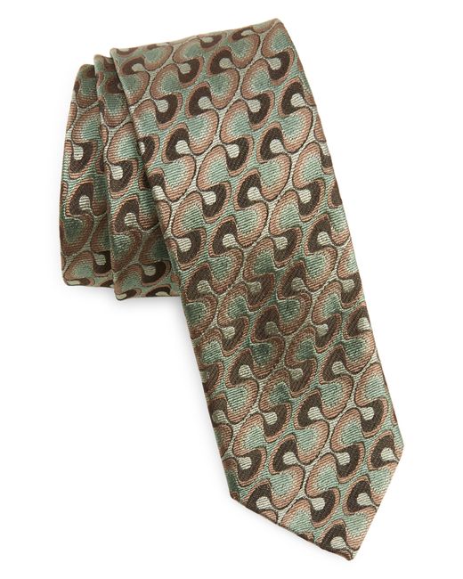 Dries Van Noten Multicolor Abstract Silk Jacquard Tie for men