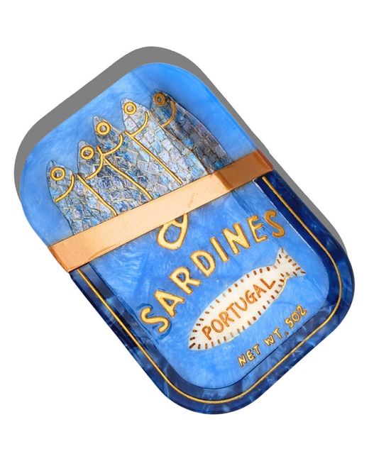 Solar Eclipse Blue Sardines Claw Clip
