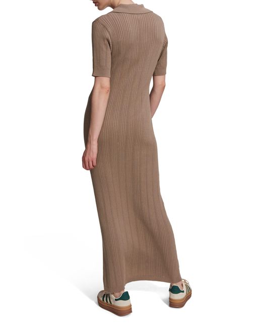 Varley Natural Andrea Pointelle Maxi Sweater Dress
