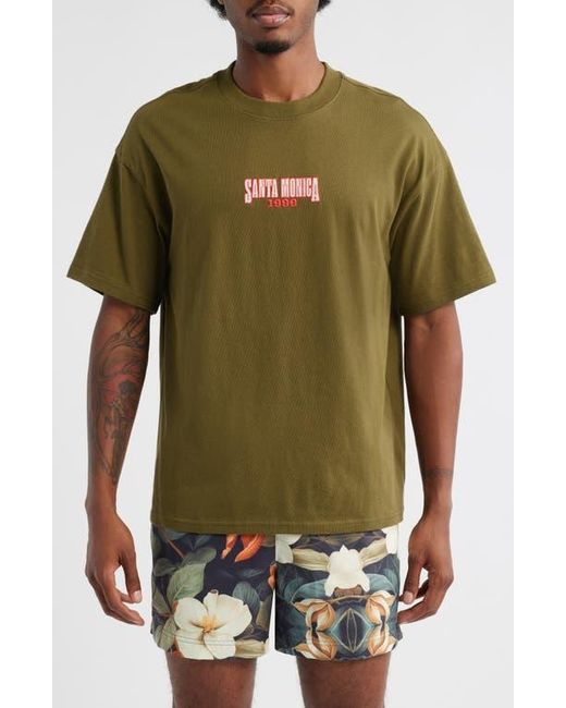 PacSun Green Santa Monica Embroidered T-Shirt for men
