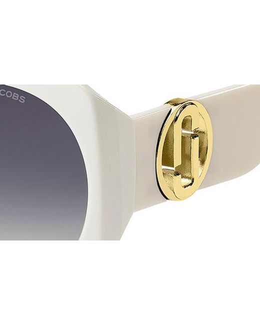 Marc Jacobs Blue 56Mm Gradient Rectangular Sunglasses
