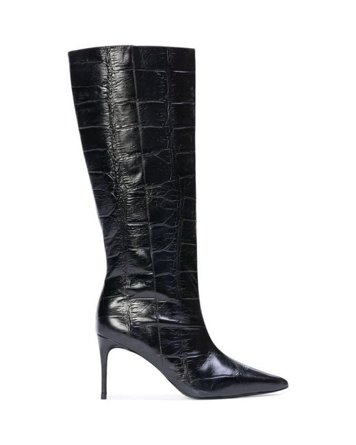 Black Suede Studio Black Ember 80 Croc Boot