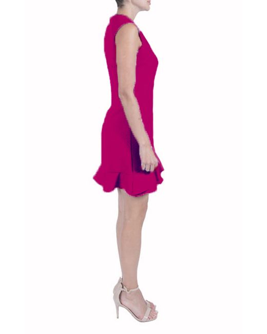 Julia Jordan Pink Double Flounce Sleeveless Dress