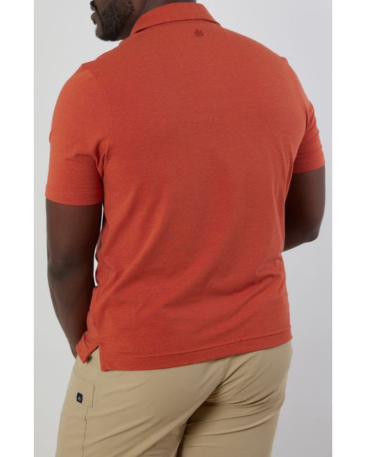 Rainforest Red Cliffside Solid Stretch Polo for men