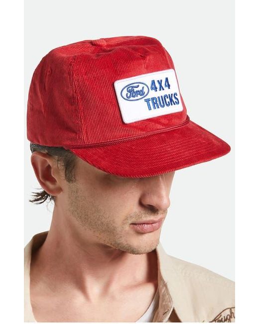 BRIXTON FORD 4X4 HP SNAPBACK スナップバック Brixton Ford 4X4 Hp Snapback Trucker Hat in Red for Men | Lyst