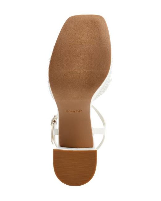 Open Edit White Whitney Block Heel Sandal