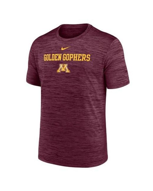 Nike Purple Minnesota Golden Gophers Velocity Performance T-Shirt for men