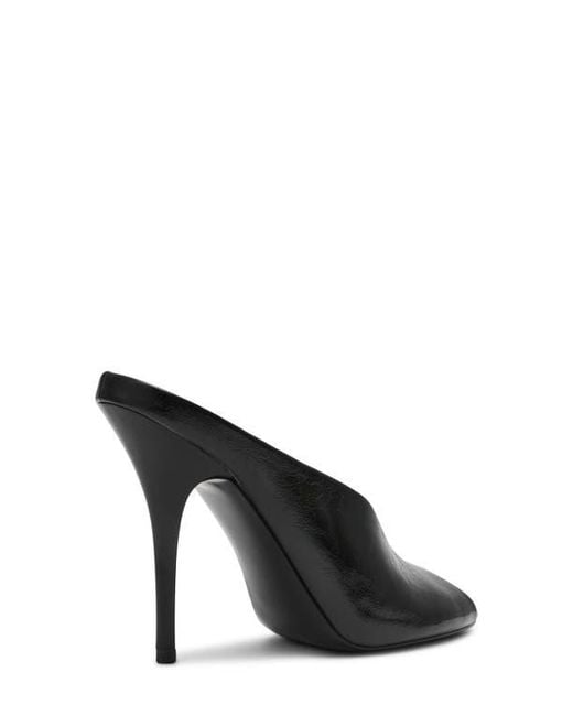 Steve Madden Black Agaze Peep Toe Slide Sandal