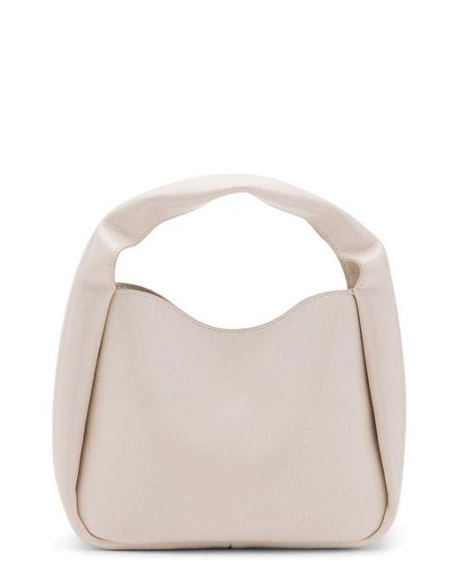 Mango White Mini Faux Leather Top Handle Bag