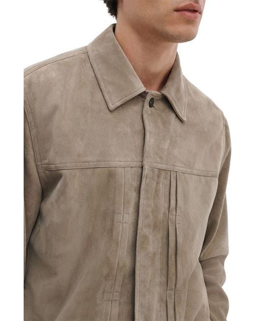 Rag & Bone Gray Dwight Goatskin Suede Jacket for men
