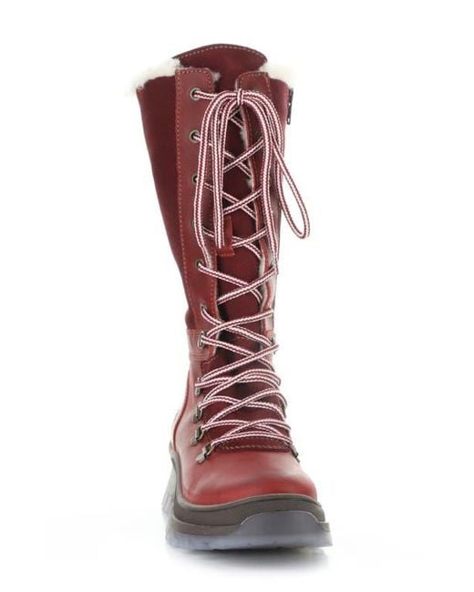 Bos. & Co. Red Dell Waterproof Wool Faux Shearling Lined Boot