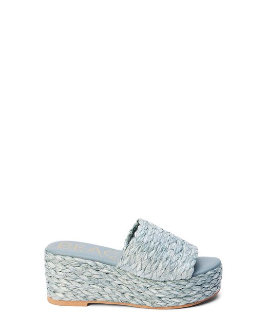 Matisse Gray Peony Platform Wedge Sandal