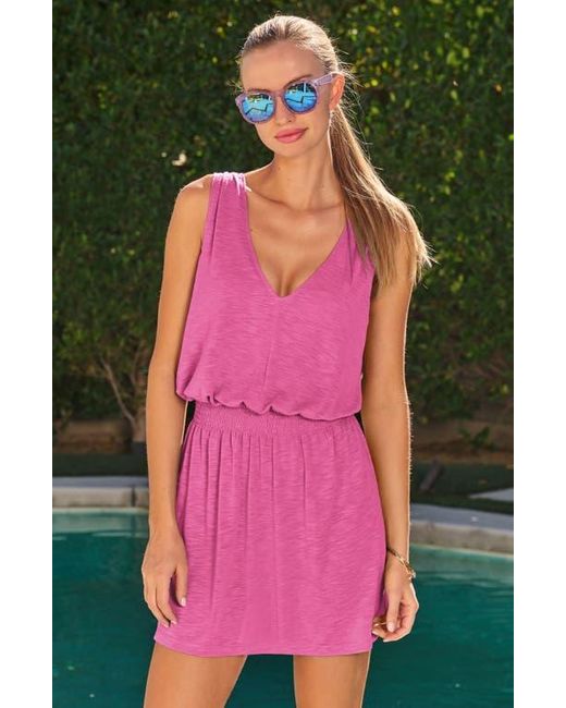 Becca Pink Breezy Basics Cover-Up Mini Sundress