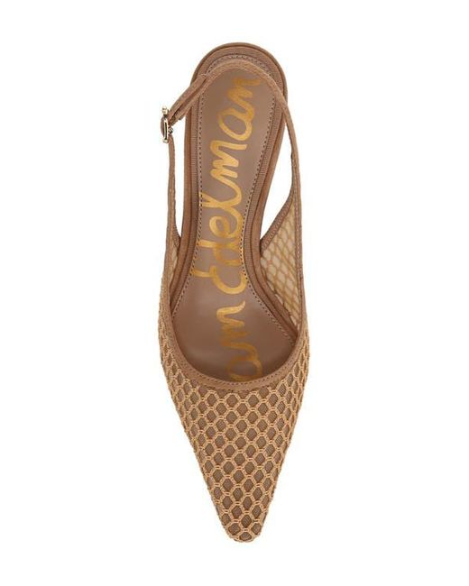 Sam Edelman Natural Bianka Slingback Mesh Pointed Toe Pump