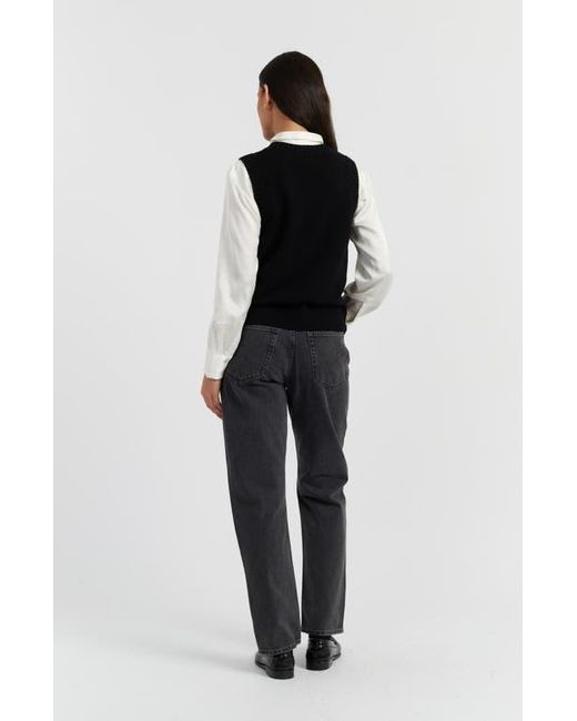 Chinti & Parker Black Wool Cashmere Tank