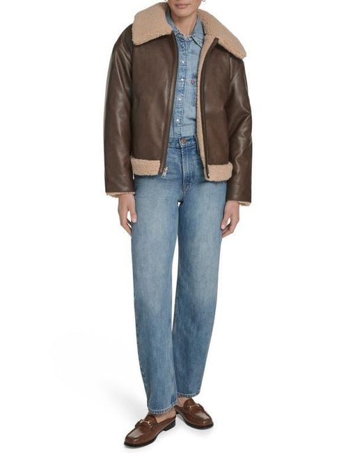 Levi's Brown Reversible Faux Leather & Faux Shearling Jacket