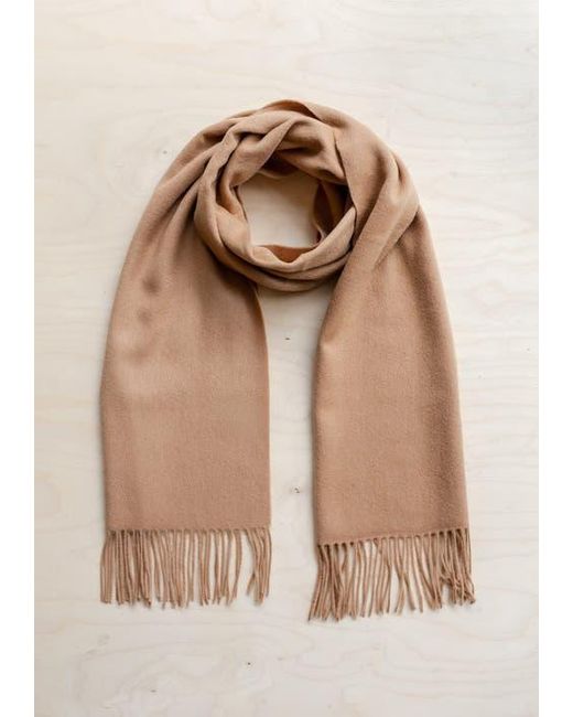 TBCo Natural Lambswool Block Color Scarf