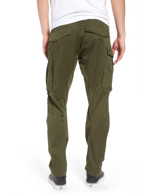 G-Star RAW Green Rovik Tapered Fit Cargo Pants for men