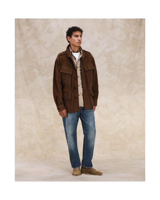 Fortela Brown Julian Jungle Suede Jacket for men