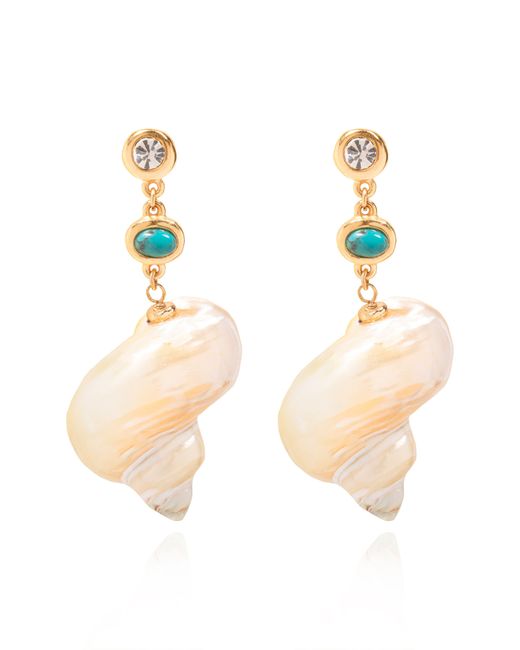 Sequin Natural Loulou Statement Earrings