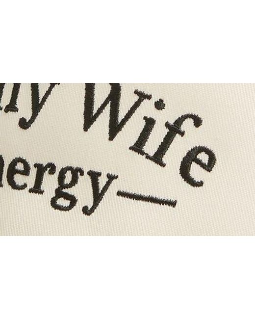 Friday Feelin White Trophy Wife Energy Adjustable Snapback Hat