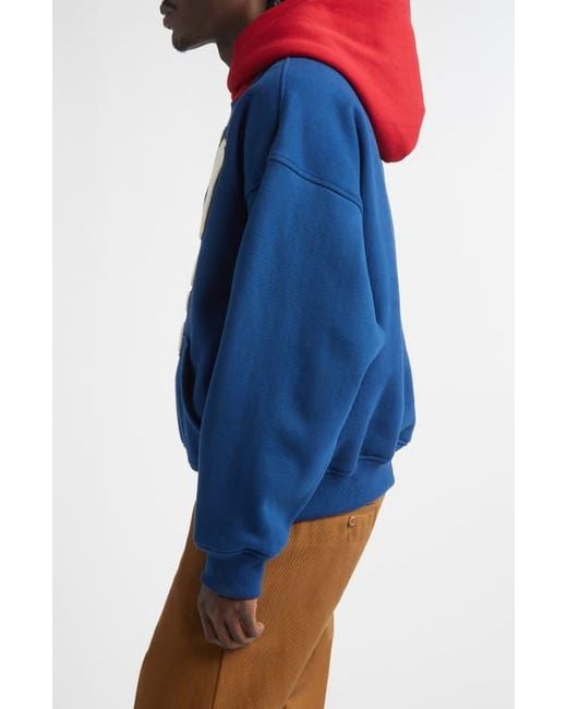 Rhude Blue Chenille Logo Patch Hoodie for men