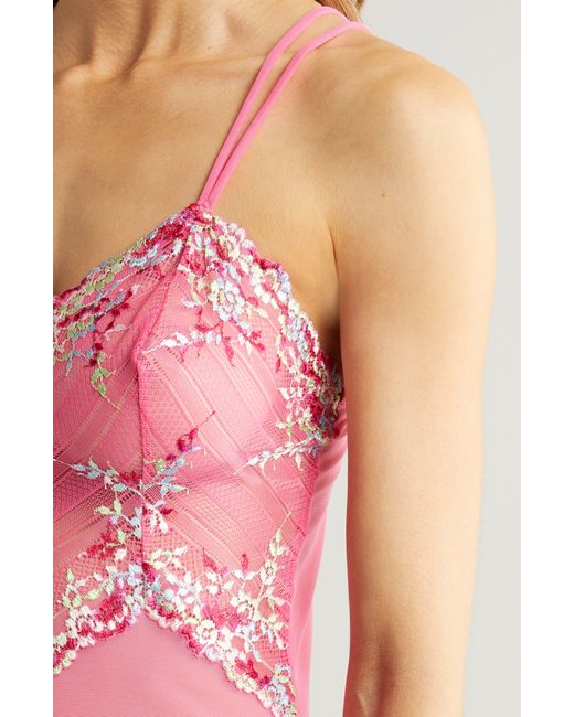 Wacoal Pink 'embrace' Lace & Mesh Chemise