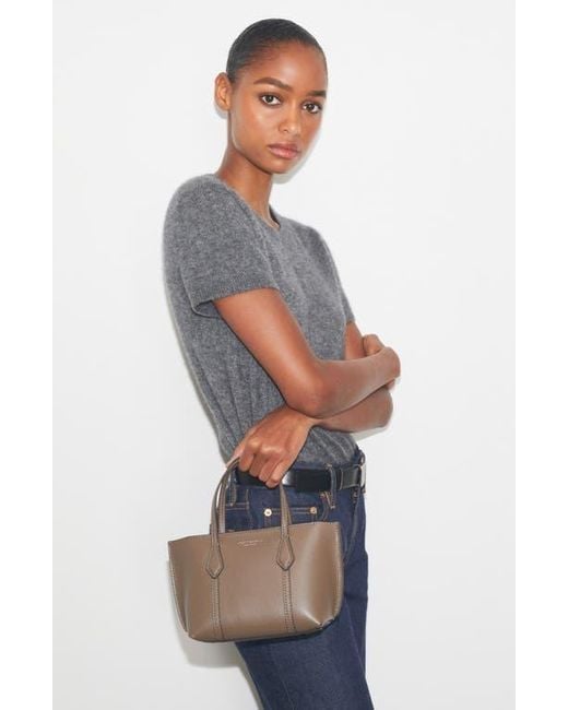 Tory Burch Brown Mini Perry Tote