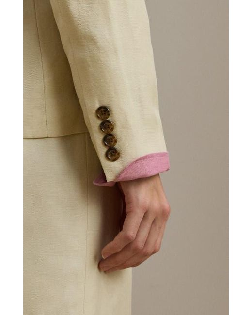 Ralph Lauren Natural Linen Blend Twill Blazer