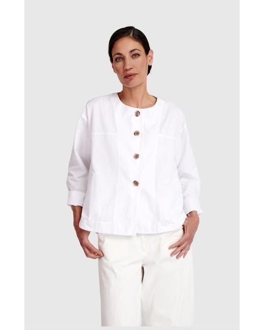 Alembika White Side Streets Topper Jacket