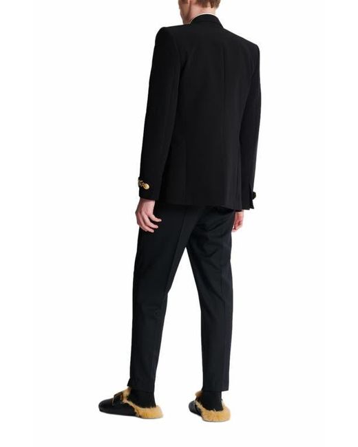 Balmain Black Embroidered Crepe Jacket for men