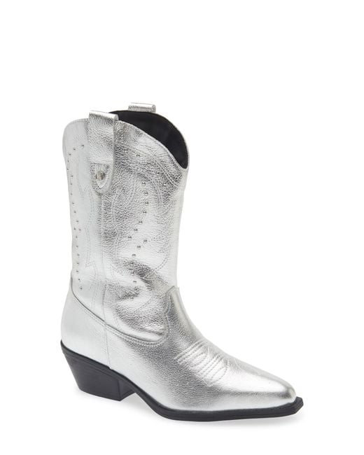 BOTTER White Metallic Western Boot