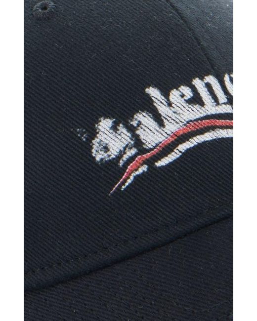 Balenciaga Political Stencil Adjustable Baseball Cap in Blue