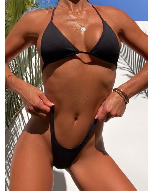 Minimale Animale Brown Lucid Halter Bikini Top