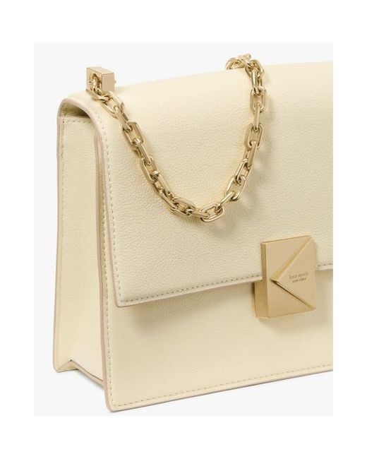 Kate Spade Natural Deco Pebbled Leather Convertible Crossbody Bag