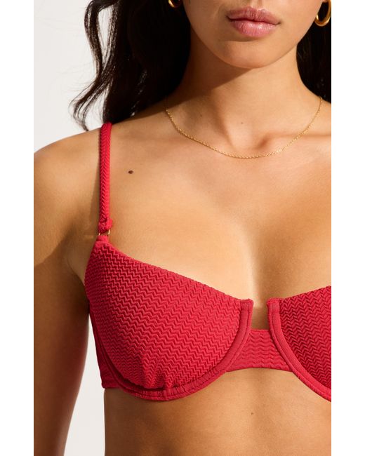 Seafolly Red Underwire Bikini Top