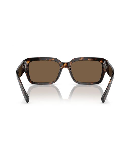 Dolce & Gabbana Brown 56mm Rectangular Sunglasses for men