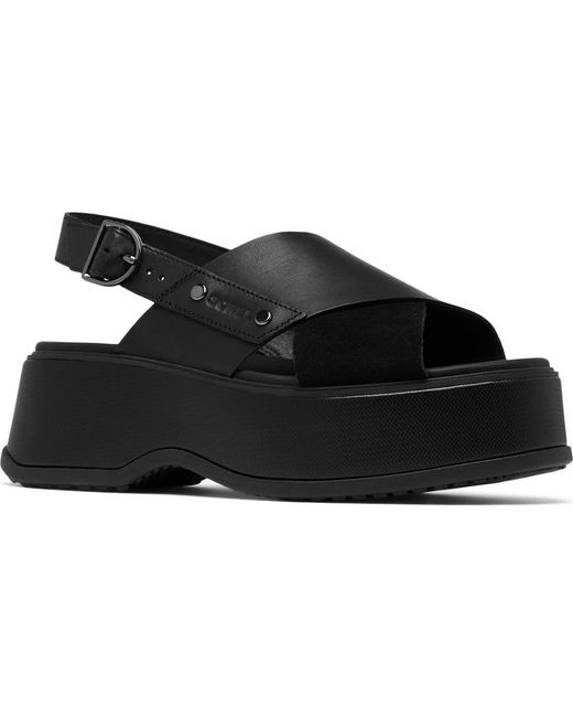 Sorel Black Dayspring Crisscross Sandal